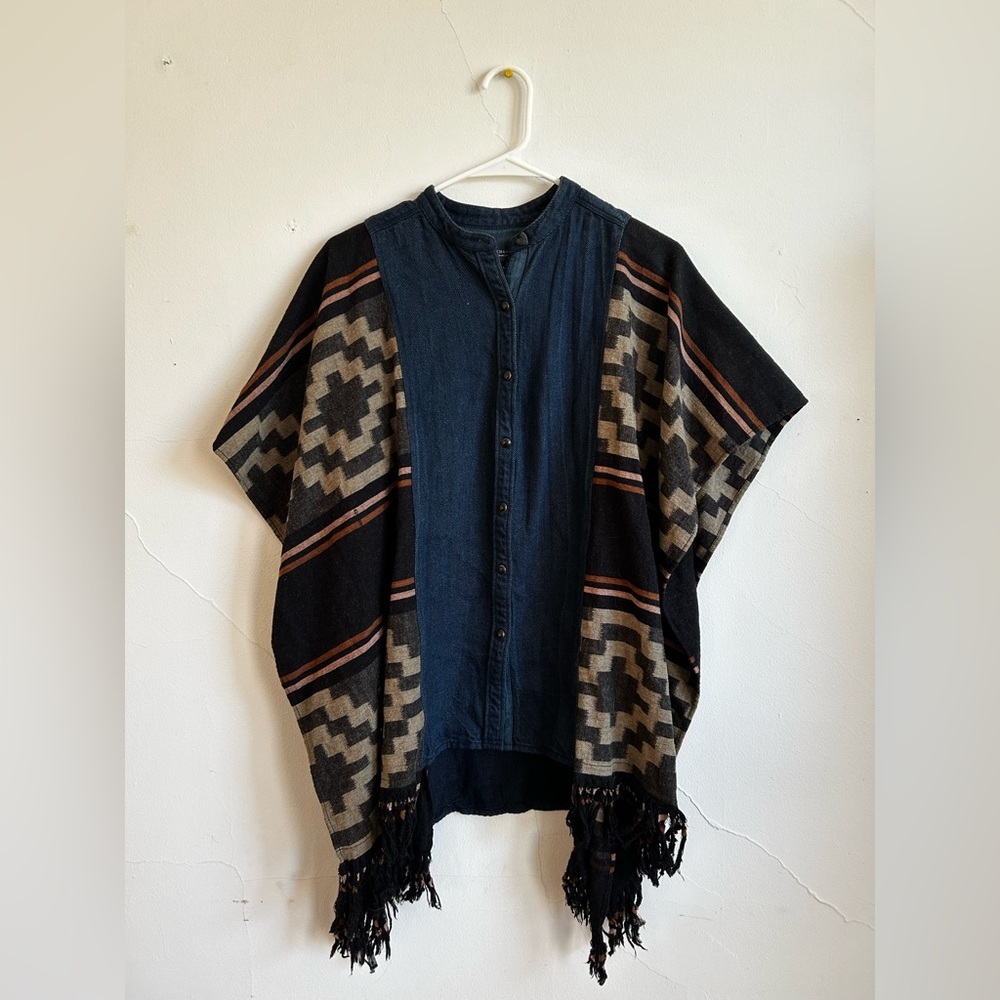 *Excellent Pre-Loved* Scotch & Soda x AMS Blauw Poncho